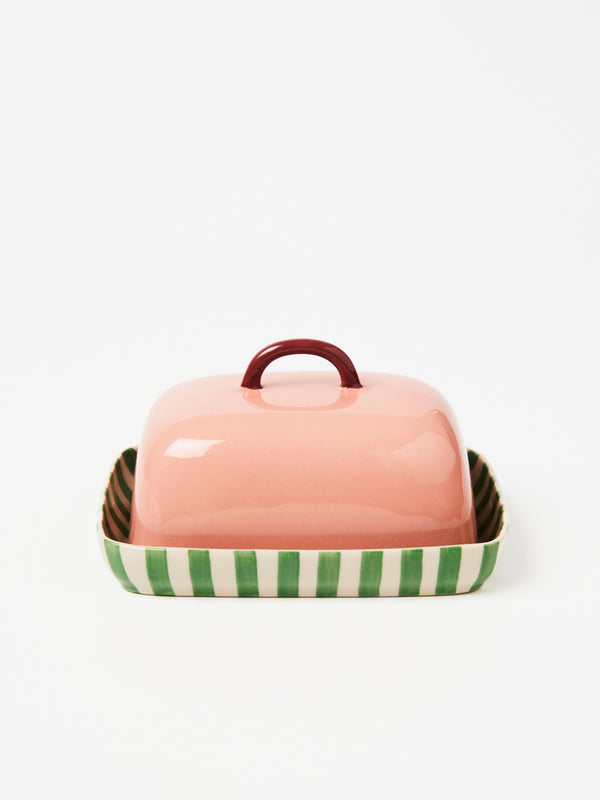 BLOOMIE PINK BUTTER DISH