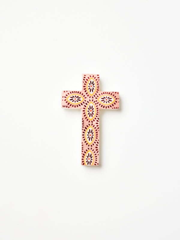 SAMIRA SMALL CROSS PINK EYES
