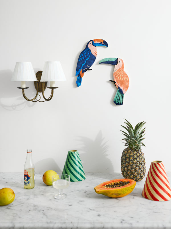 CANOPY TOUCAN PEACH WALL ART