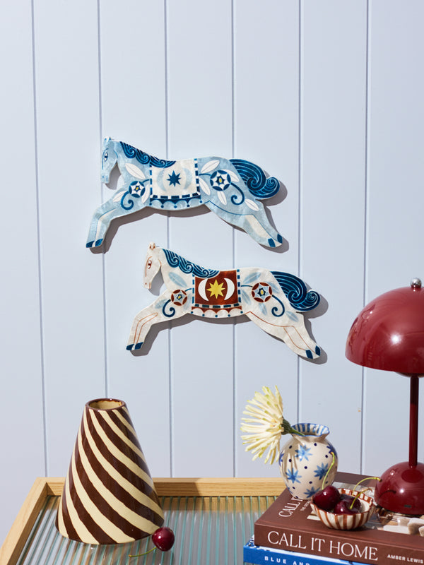 PALOMA WALL ART BLUE HORSE