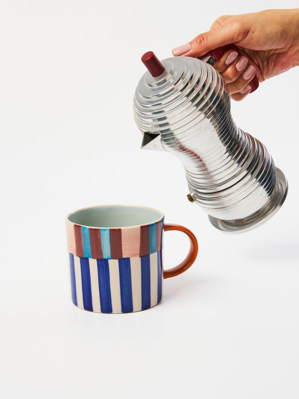 BLOOMIE BLUE STRIPE MUG