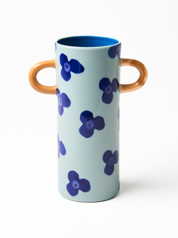 GRIFFE NAVY SKY FLORAL BUD VASE