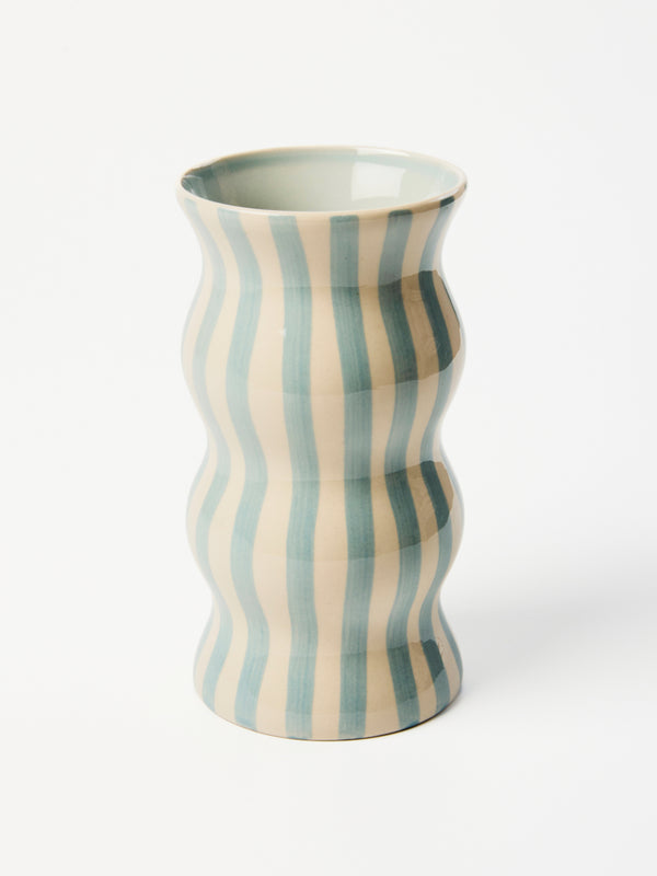 PALMA PALE BLUE STRIPE VASE