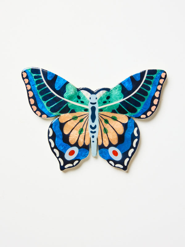 CANOPY BUTTERFLY BLUE GREEN WALL ART