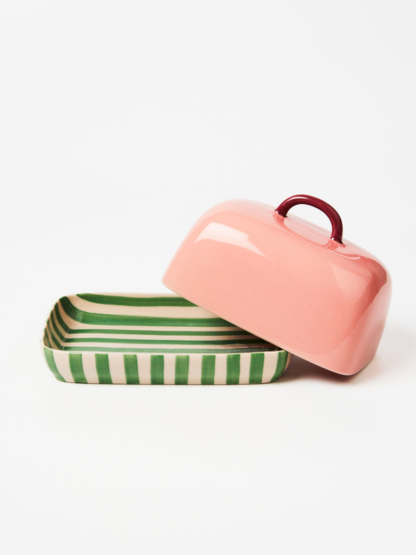 BLOOMIE PINK BUTTER DISH