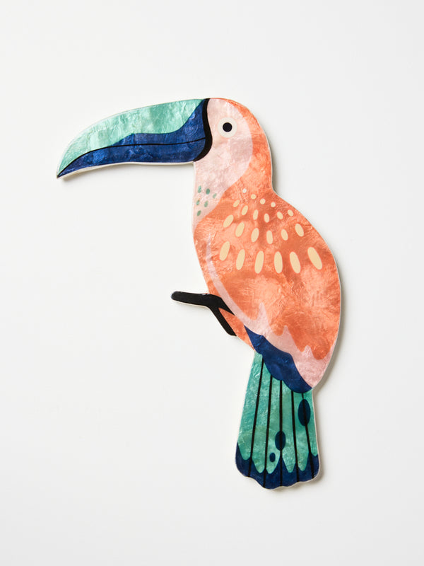 CANOPY TOUCAN PEACH WALL ART