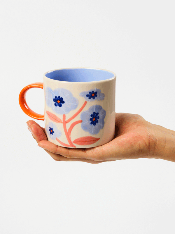 BLOOMIE BLUE FLOWER MUG