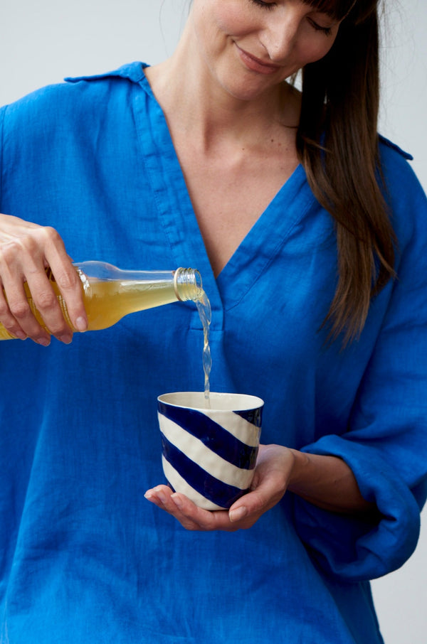 CABANA STRIPE TUMBLER BLUE