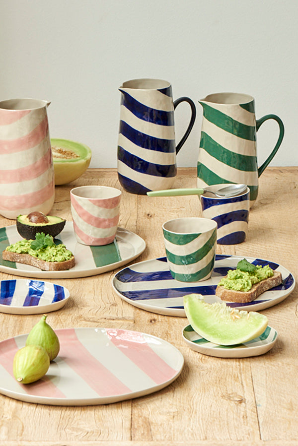 CABANA STRIPE JUG GREEN