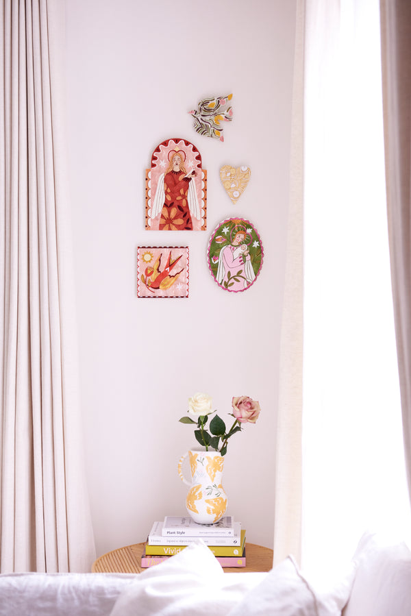 GARDIENNE ANGEL PINK WALL ART