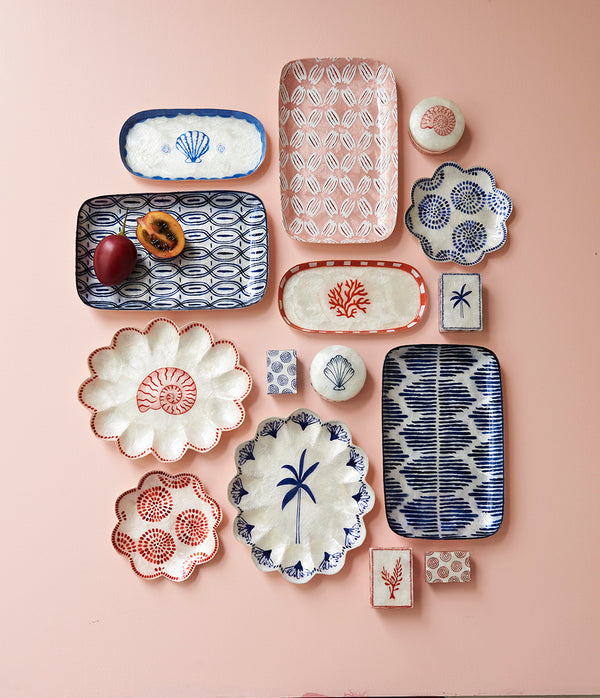 ATLANTIC BLUE STRIPES TRAY