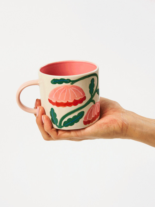 BLOOMIE PINK FLOWER MUG