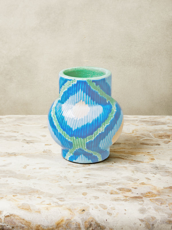 CAMILLE BLUE GREEN SMALL VASE