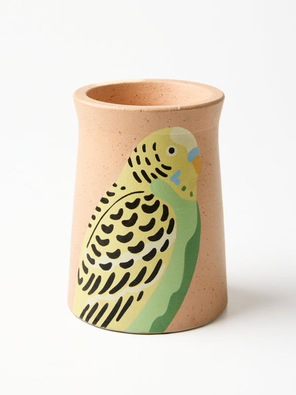 AERIAL GREEN BUDGIE VASE
