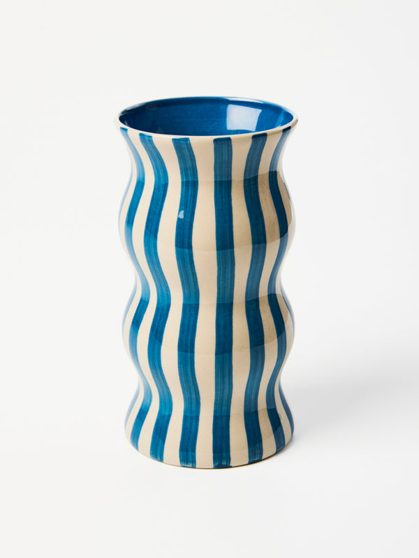 PALMA NAVY STRIPE VASE