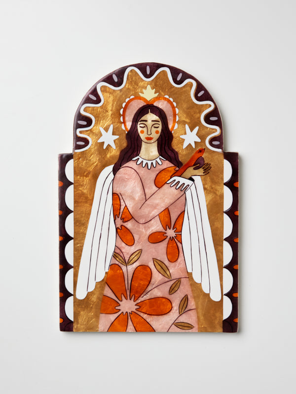 GARDIENNE ANGEL MUSTARD WALL ART