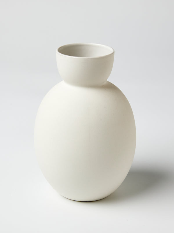 HAPPY VASE ROUND PURE WHITE