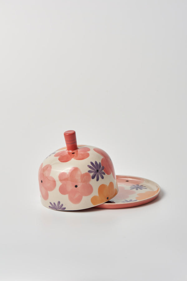 DITSY BUTTER DISH PINK