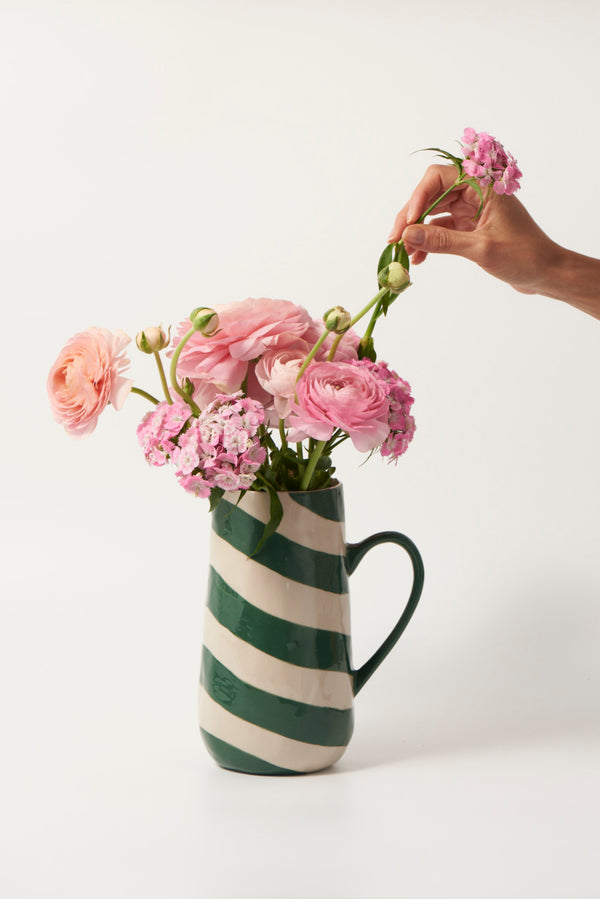 CABANA STRIPE JUG GREEN