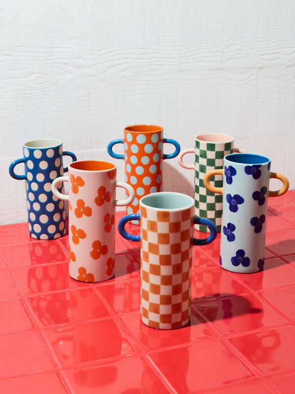 GRIFFE PINK RED FLORAL BUD VASE