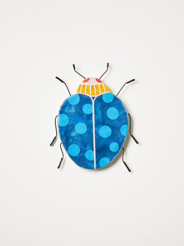 LADY BUG BLUE WALL ART