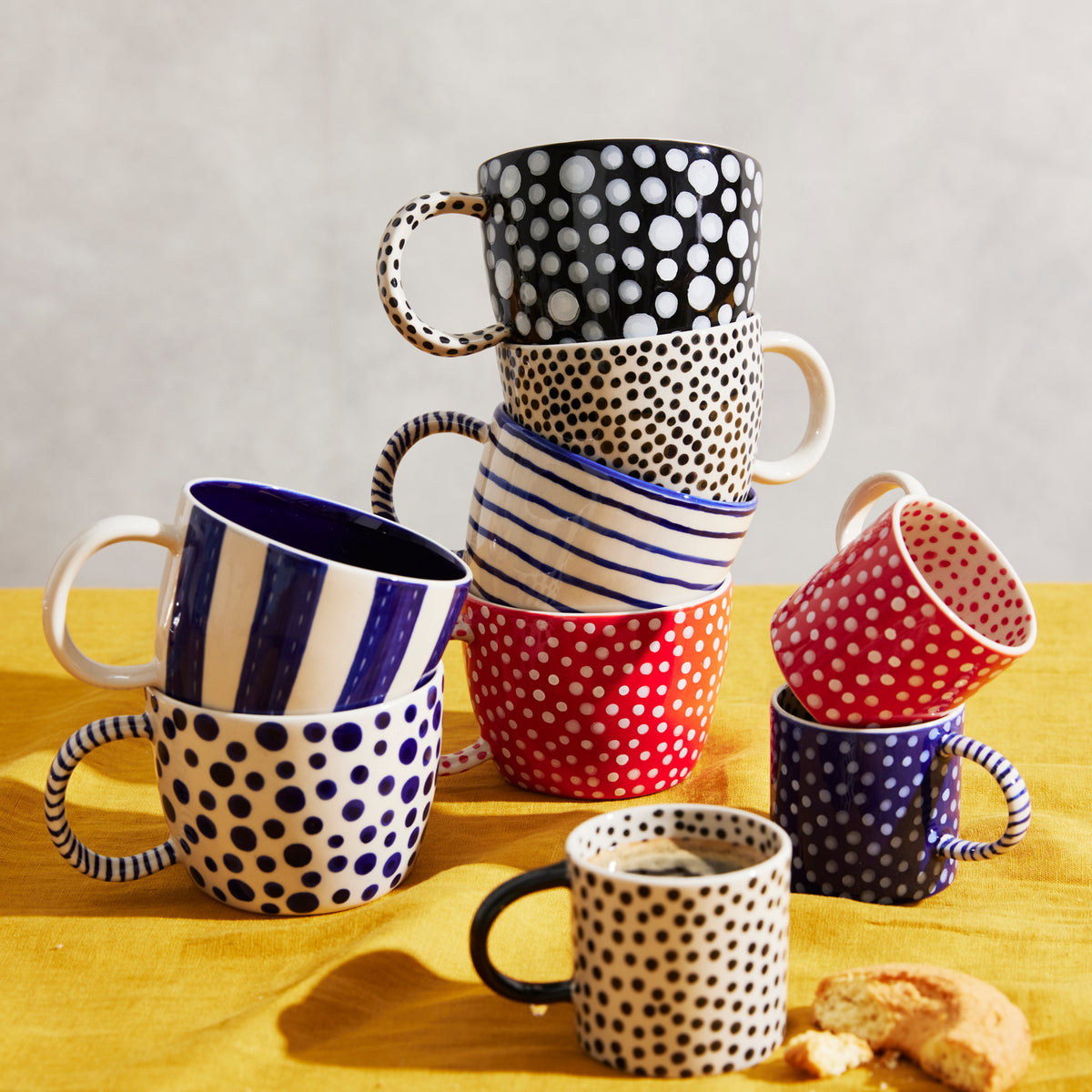 CHINO MUG NAVY LINES Jones & Co