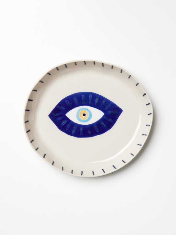 EVIL EYE TRAY NATURAL