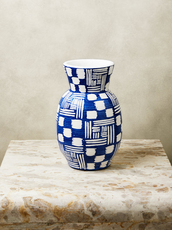 HERVE BLUE TALL VASE