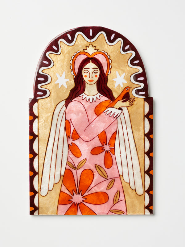 GARDIENNE ANGEL MUSTARD WALL ART