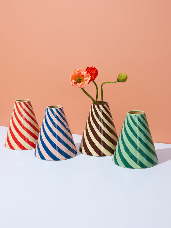 JESTER VASE MINT SWIRL