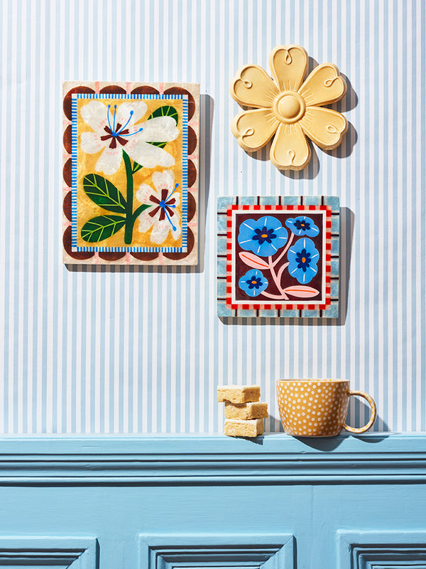 DAISY WALL ART MUSTARD