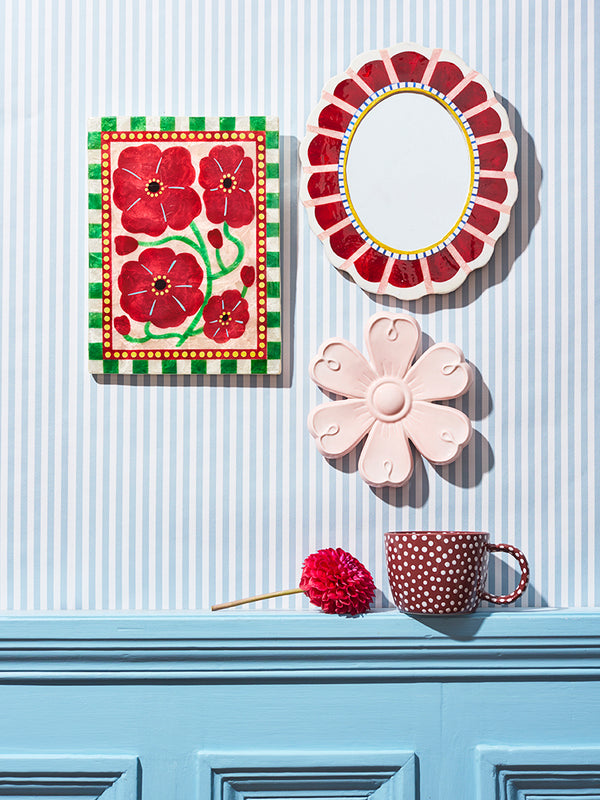 DAISY WALL ART PINK