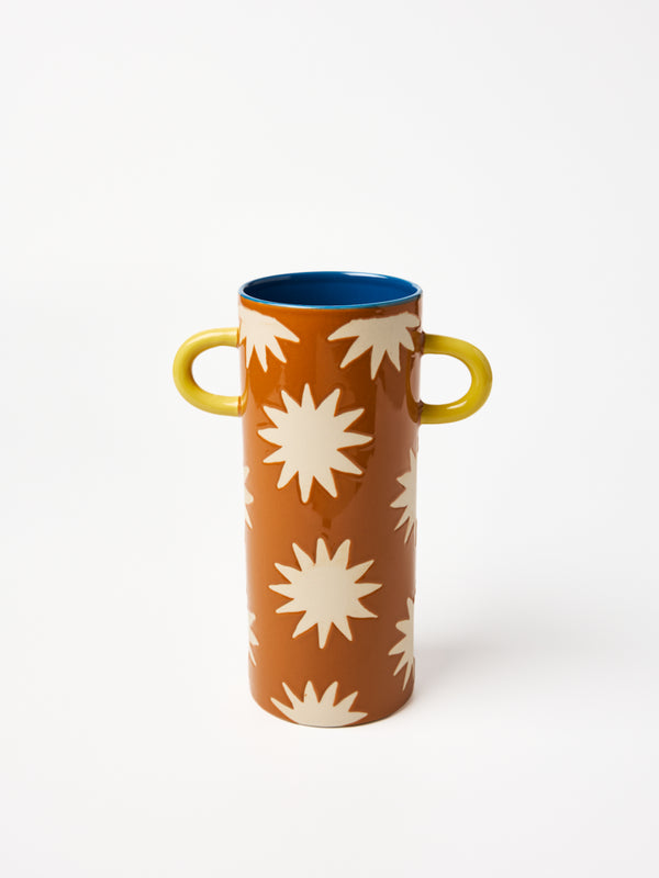GRIFFE TALL VASE MUSTARD STAR