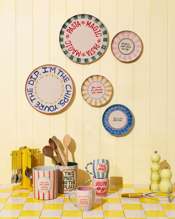 LOVE NOTES PLATTER PASTA STRIPE