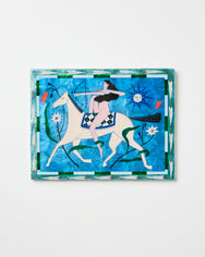 FABLE HORSEBACK BLUE RECTANGLE