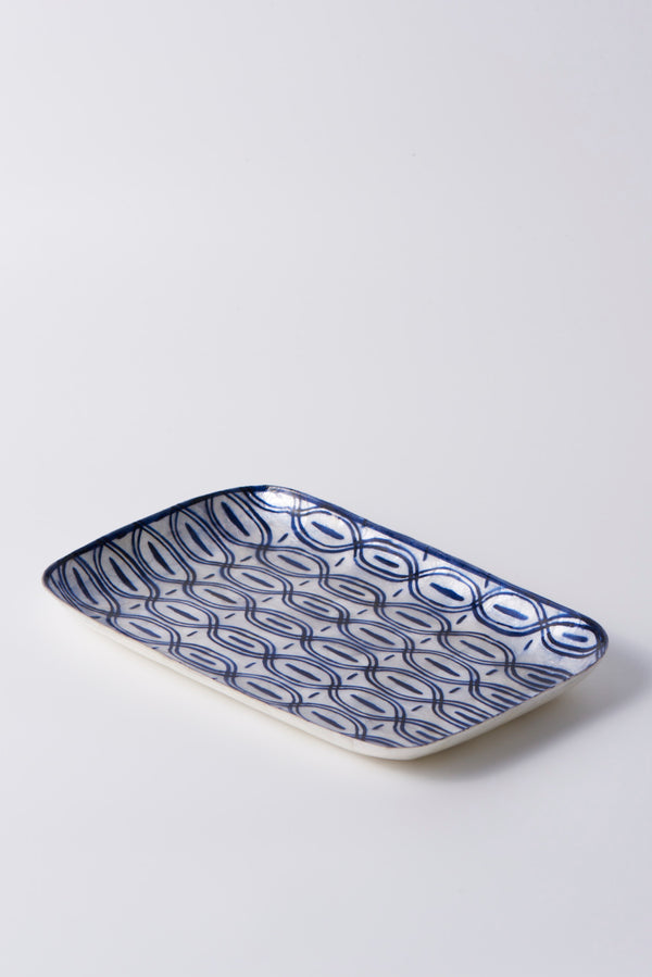 ATLANTIC BLUE IKAT TRAY