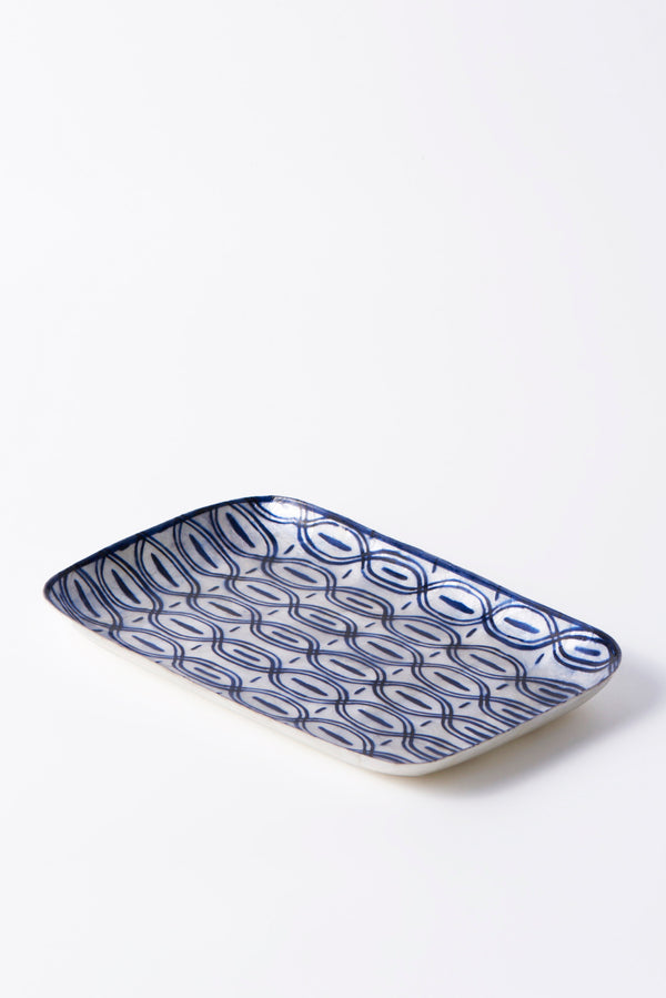 ATLANTIC BLUE IKAT TRAY