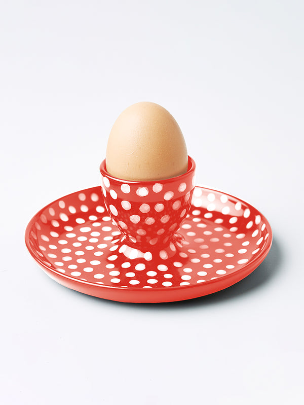CHINO EGG CUP RED SPOT
