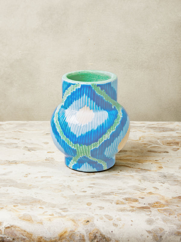 CAMILLE BLUE  GREEN SMALL VASE