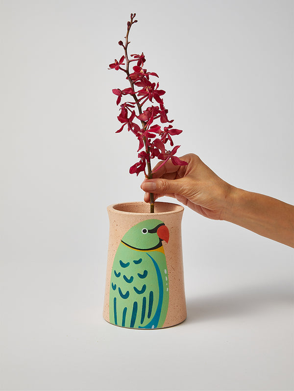 AERIAL PARROT VASE