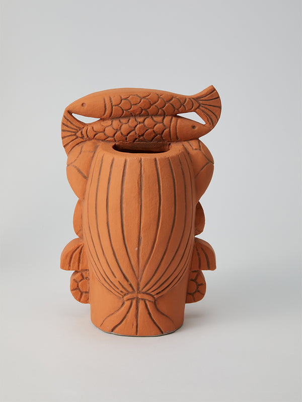 FOLKLORE FISH VASE