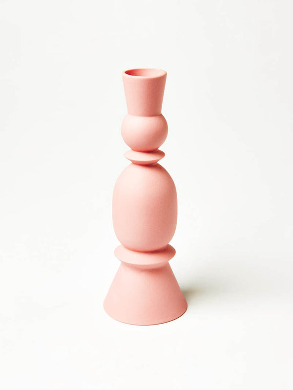 KING CANDLESTICK DARK PINK, PACK OF 2