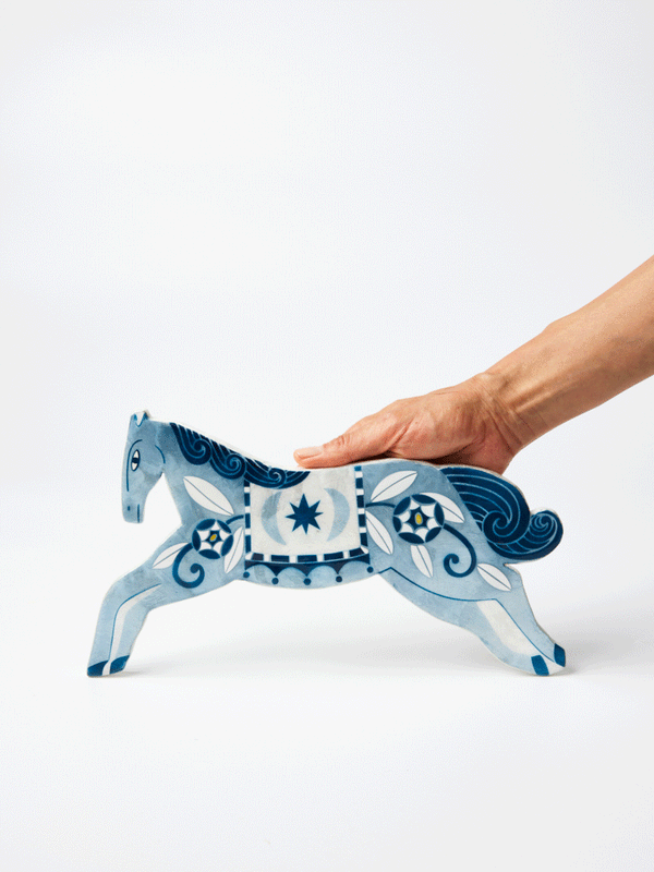 PALOMA WALL ART BLUE HORSE