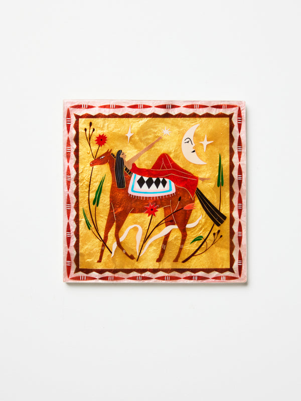 FABLE HORSEBACK PINK SQUARE