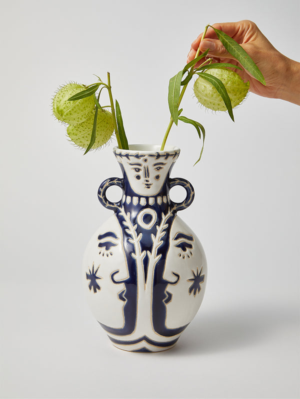 TOTEM DUO BLUE VASE