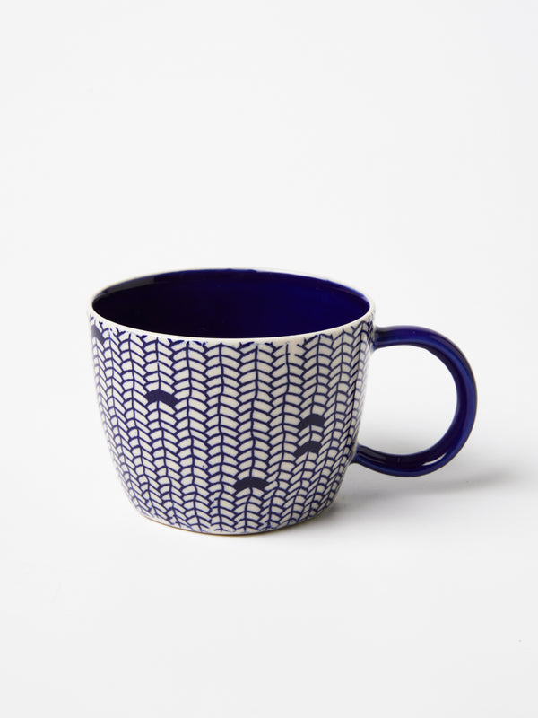 BLUE WEAVE MUG