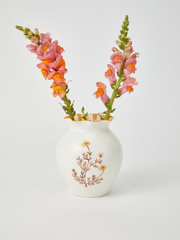 BLOSSOM SQUAT MUSTARD VASE