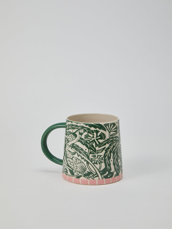 DEL SOL BIRD MUG GREEN