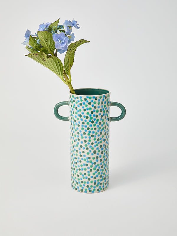 GRIFFE GREEN SPOT TALL VASE