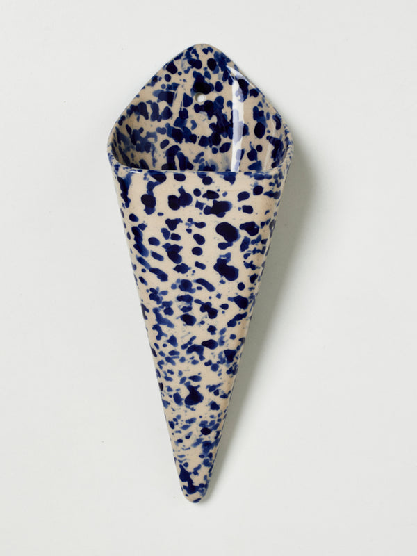 FOLLY WALL VASE NAVY SPLATTER